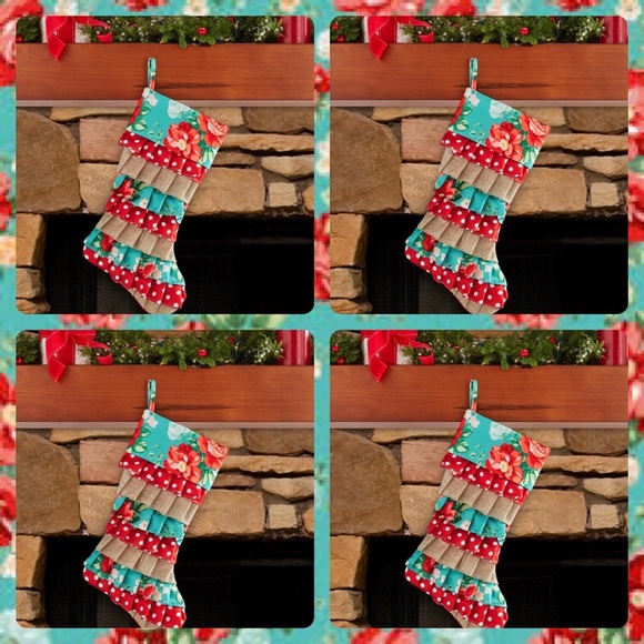 The Pioneer Woman Vintage Floral Christmas Stockings Set of 4